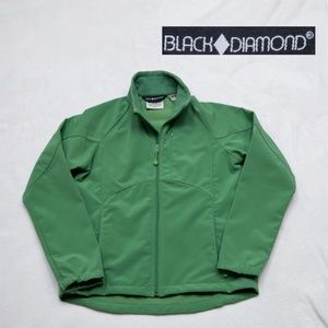Black Diamond Women's Zip-Up Long Sleeve Soft Shell Green Jacket
